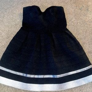 Black dress short open shoulders
